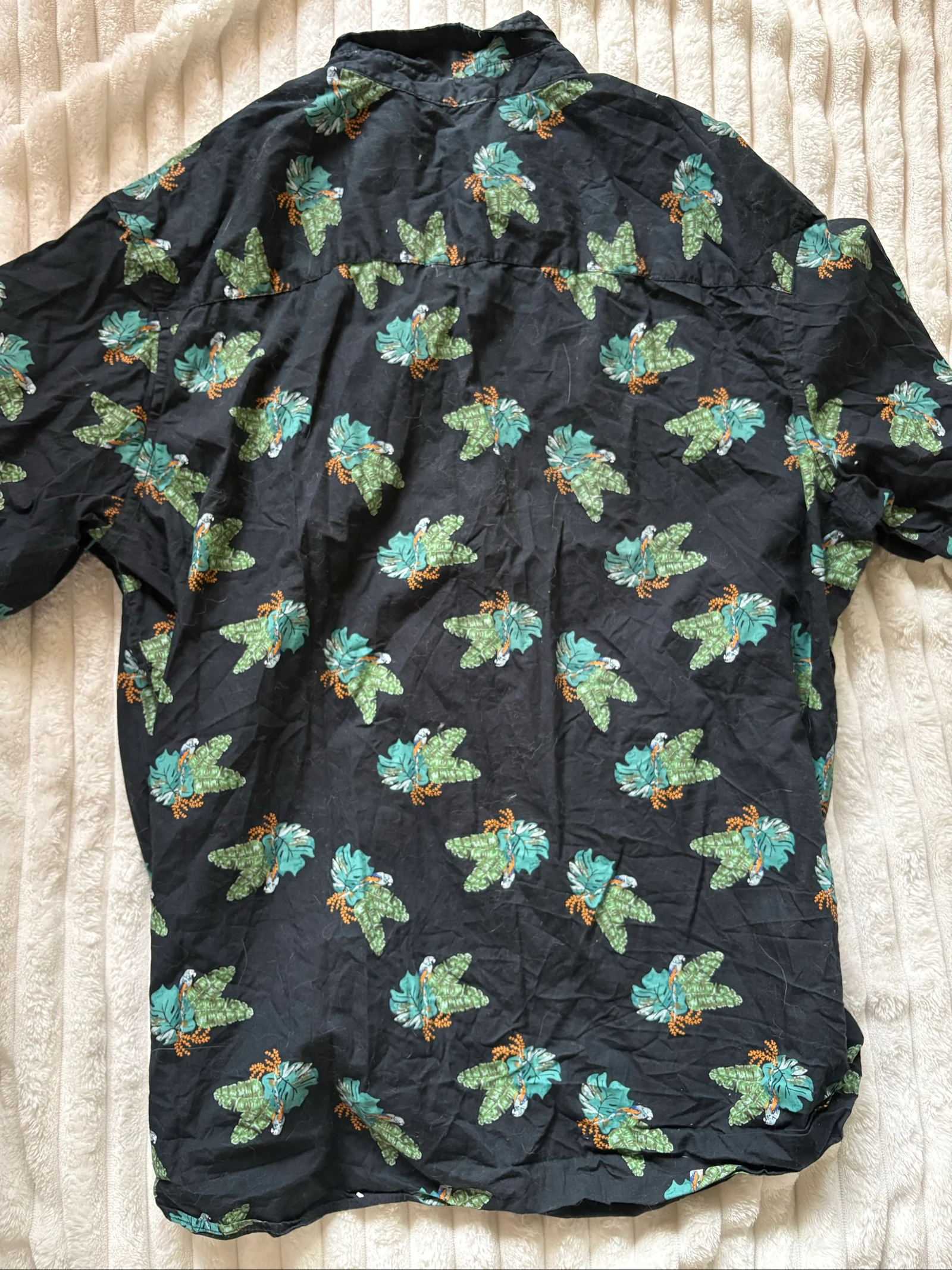 Camisa de manga corta con estampado de selva para hombre de talla grande – photo 6